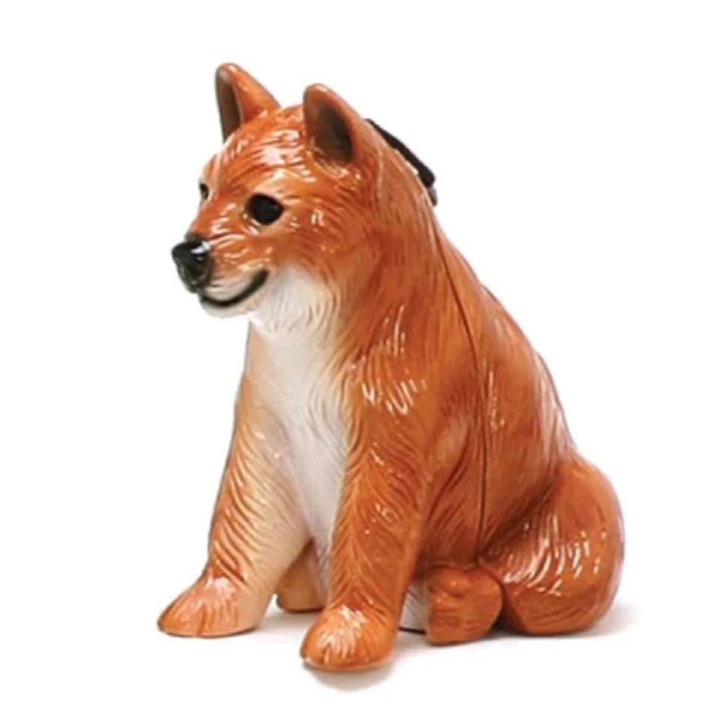 Sandy Sheeba Shina Inu Japanese Dog Handmade Acacia Wood Clutch